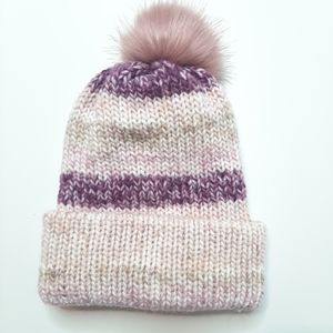 Ladies warm double knit winter hat